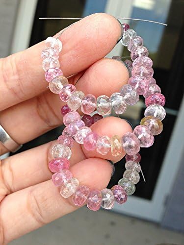 tourmaline rondelle facet 5-6mm, set of 18 pieces