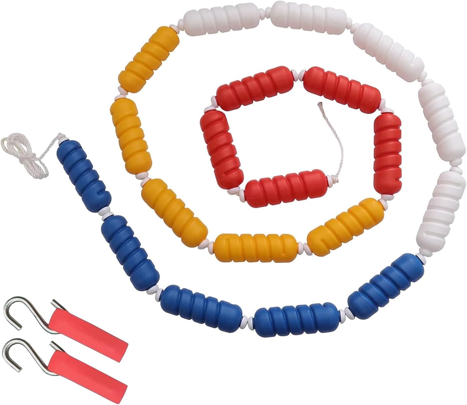 Blue White Yellow Red Pool Rope Float Kits, 14ft/17ft/18ft/20ft/22ft/25ft/30ft/40ft Long Swimming Pool Safety Divider Rope and Float Line, with 2 Pre Assembled Stainless Hooks (Color : 9cm D