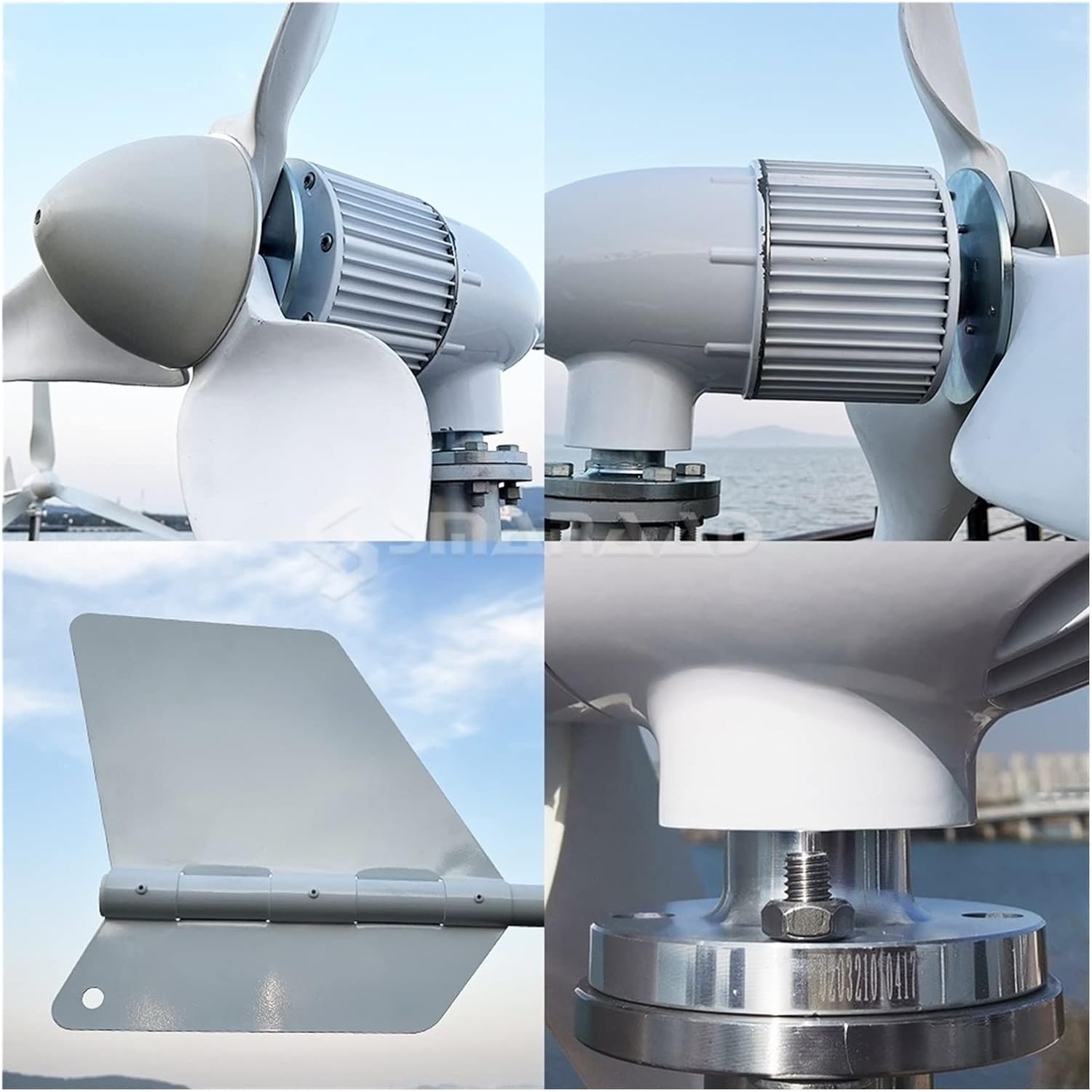 Wind Power Turbine Generator 2000W Wind Turbine Generator Complete Set 48V 96V Free Energy Generators Windmill With MPPT Controller Inverter (Color : 1, Size : 12V), 1005004793859216