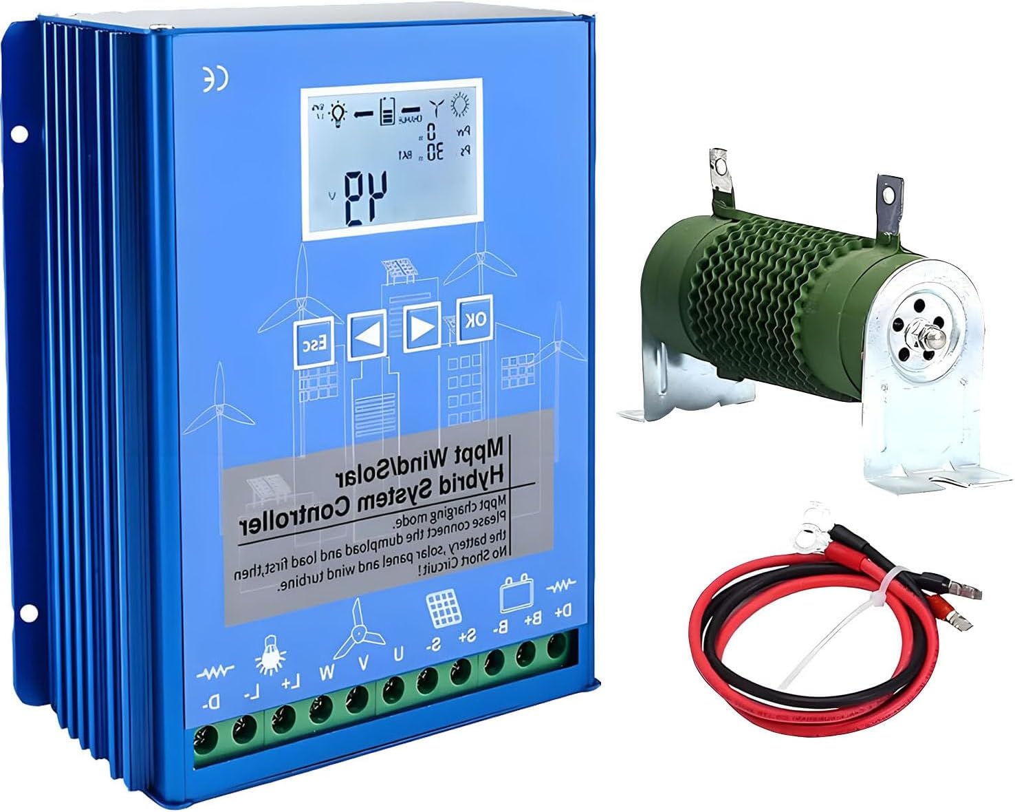 15000W Wind and Solar Hybrid Charge Controller, with Dump Load ，Wind and Solar Complementary Regulator, for Wind Turbine Generator Charger Battery 24V