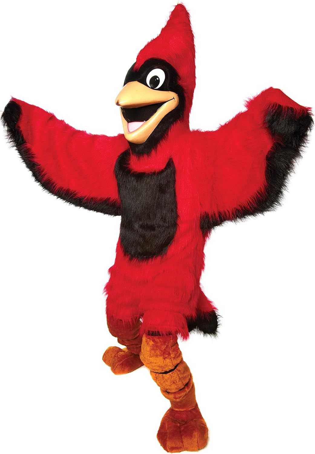 TCDesignerProducts Friendly Red Cardinal Mascot Costume, School Spirit Sports Fan Gear, Football Cheerleader Accessories, Homecoming