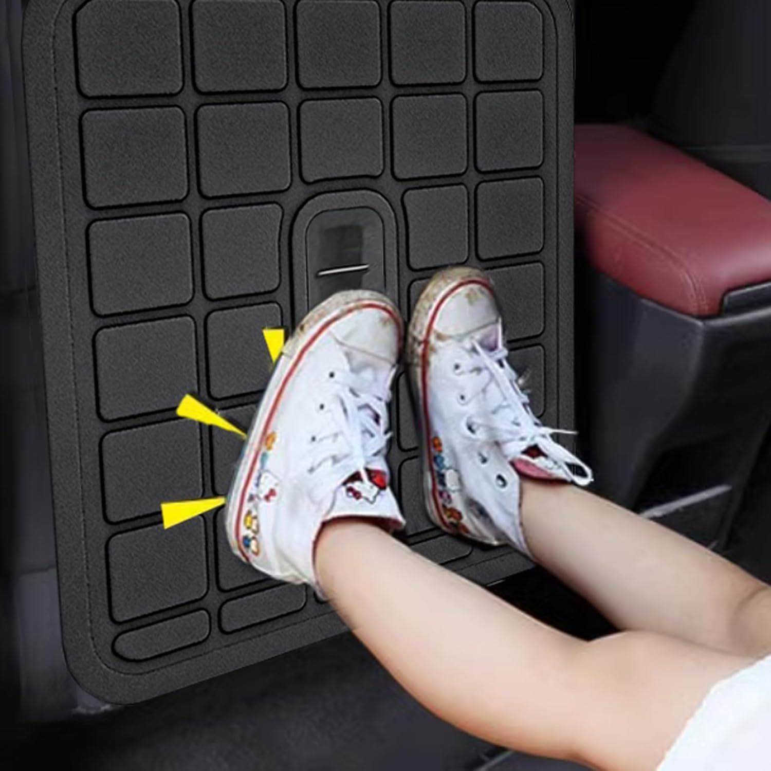 Floor Mats for Cadillac Vistiq EV (Only Fit 6 seat) with Cargo Mat & Backrest Mat, TPE All Weather Protection Full Set Car Liners Accessories 2nd & 3rd Row Covering The Backrest Mat