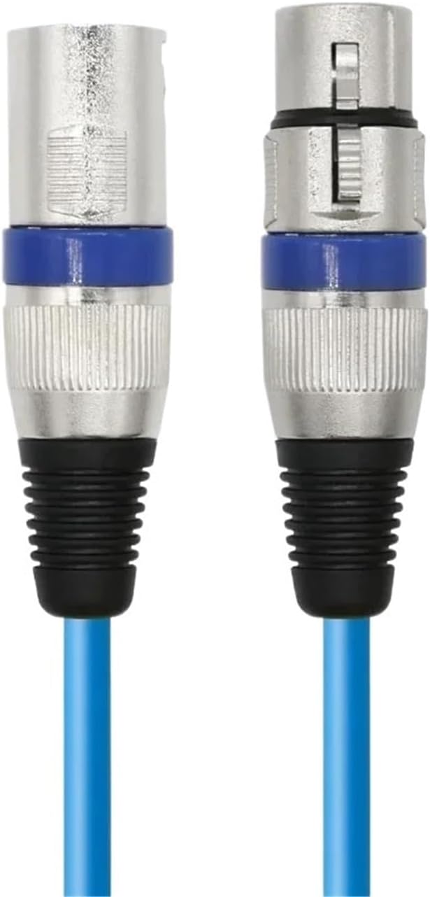 Audio Mic XLR Male to XLR Female Colorful Speaker Patch Snake Cord 3 Pin XLR Microphone Cable for Amplifier Microphone DMX Mixer(Blue,1.8m)