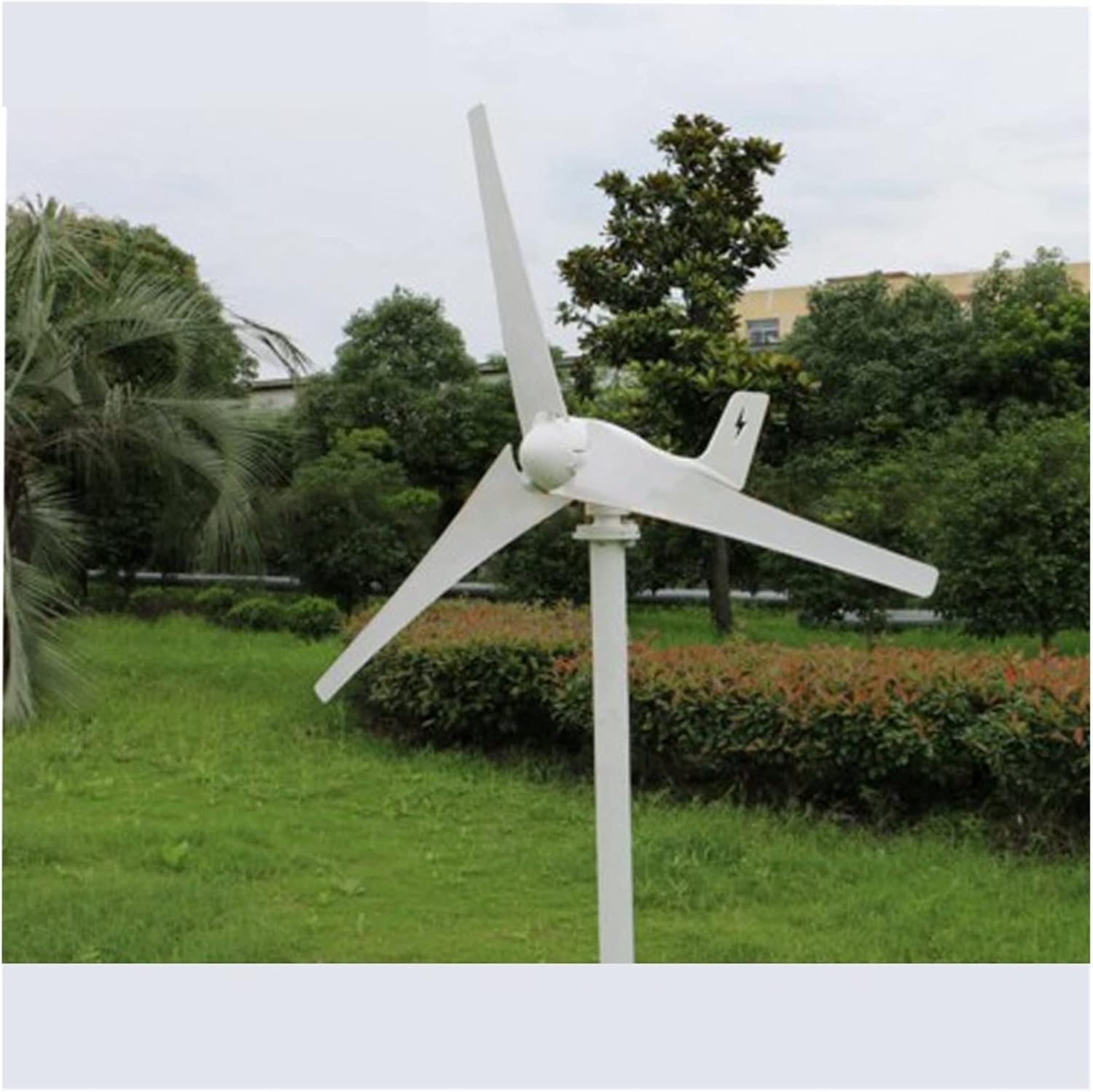 Industrial Wind Turbine Generator Wind Turbine Generator Windwill 600W 800W 12V 24V with 3 Blades 5 Blades MPPT PWM Controller for Homeuse Solar and Wind Power Parts(Red,12V_800W 5 Blades)