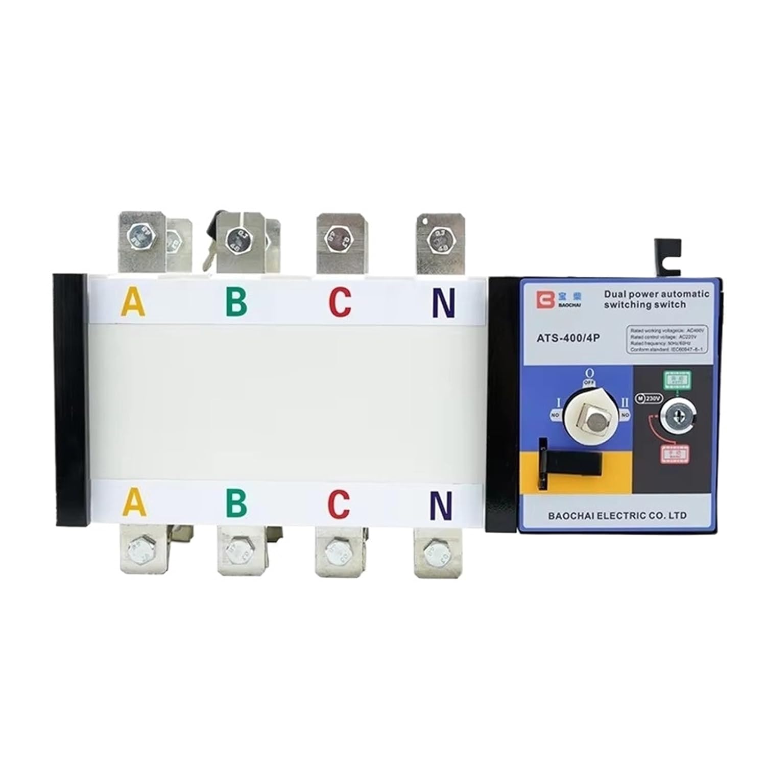 ATS 400A 630A Automatic Transfer Switch Dual Power Change Over Generator Switch(630A)