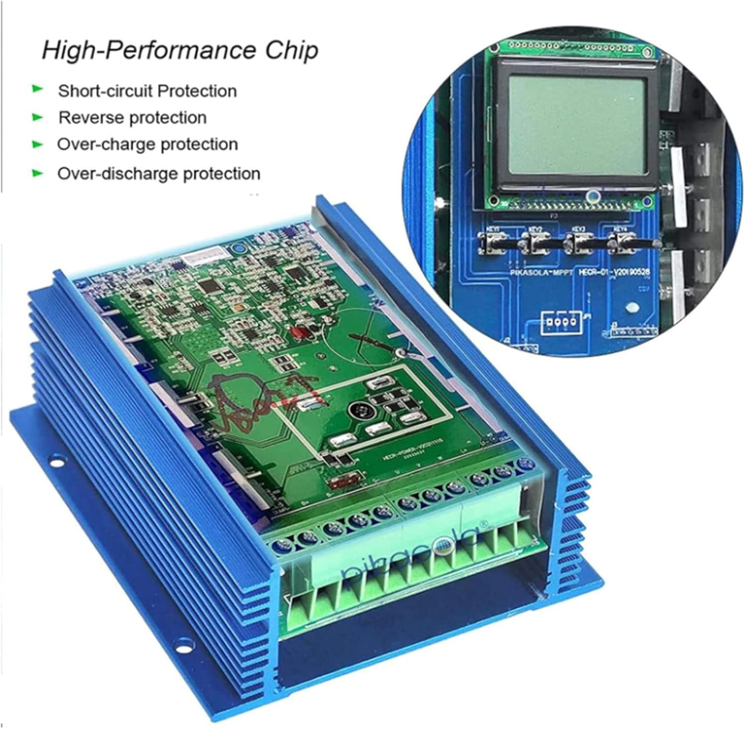 24v,HYZHANHONG Wind Solar Hybrid Charge Controller 8000W, 12V 24V 48V MPPT Hybrid Boost Controller for Wind Turbine Generator Charger Battery