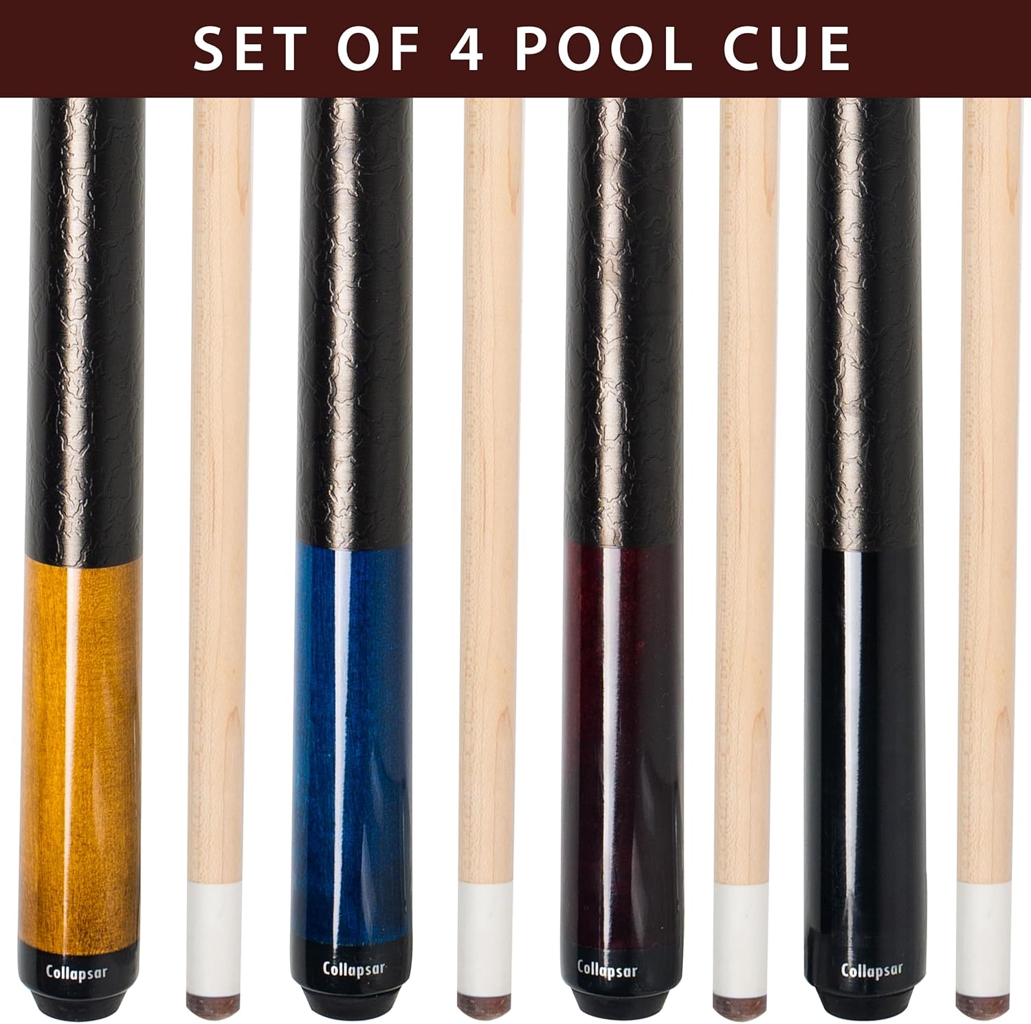 Collapsar Pool Table Accessories Kit, Premium Pool Stick & Retractable Cue Bridge, Billiard Balls Set &Table Covers, Ball & Cue Racks and Other Billiard Accessory
