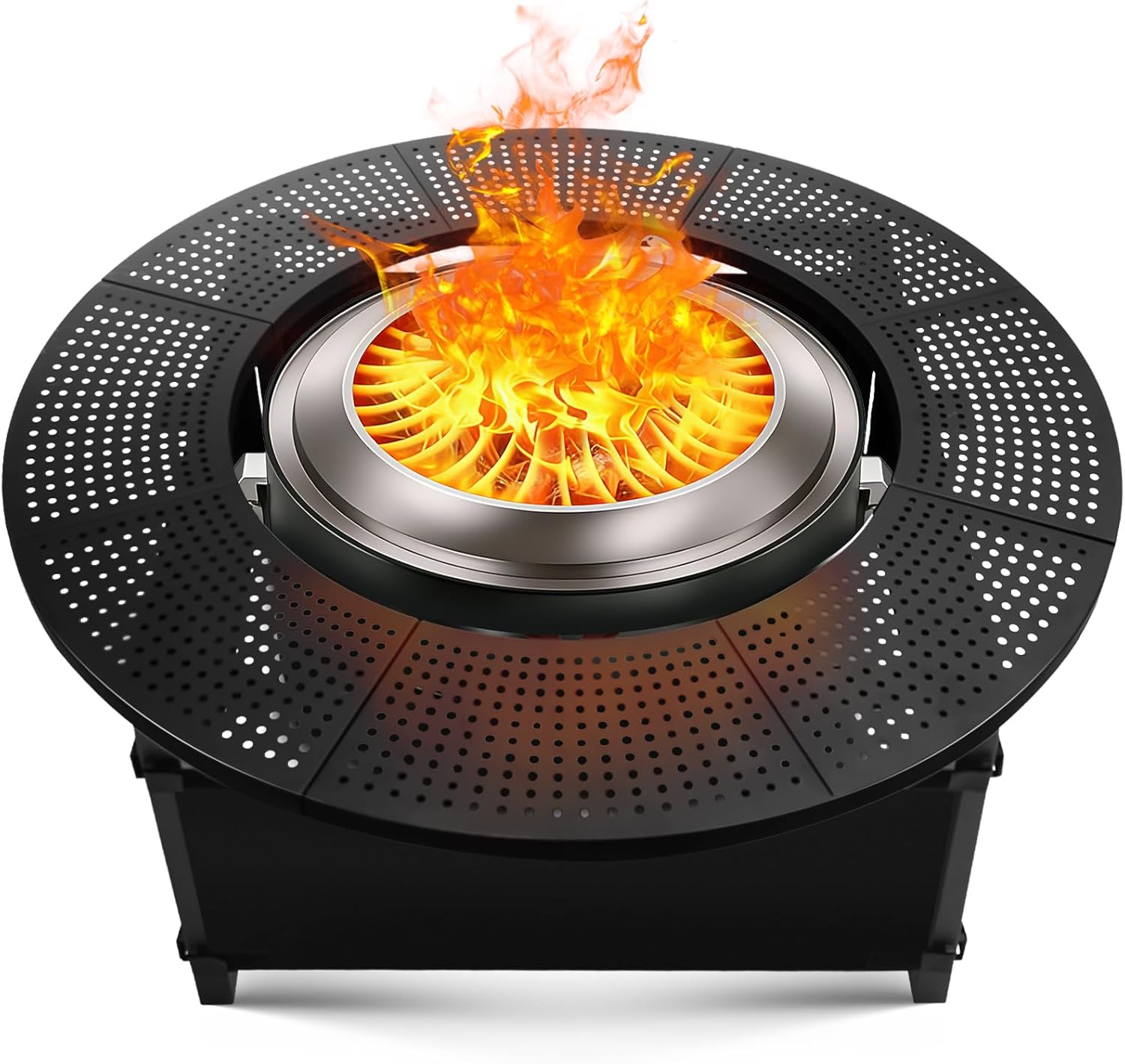 47.8 Inch Fire Pit Surround Tabletop forSolo Stove Yukon 2.0,Powder-Coated Steel Table Top with 30.2 Inch Inner Diameter,Outdoor Fire Pit Accessory for Wood Burning