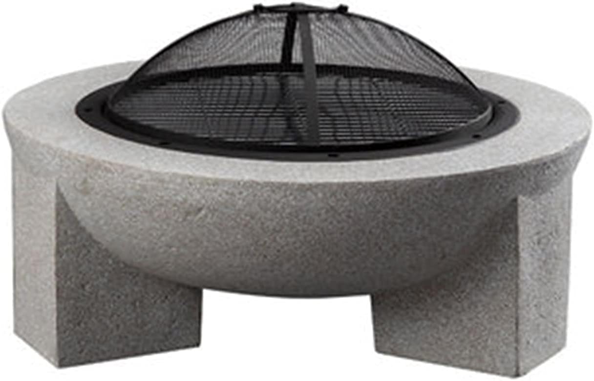 Fire Pit Outdoor fire Pit, 29-inch Wood-Burning fire Pit, Spark Screen, Poker, Courtyard Garden Barbecue fire Pit