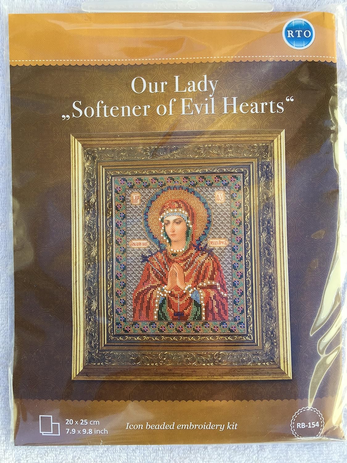 Bead Embroidery Kit DIY Icon Our Lady Softener of Evil Hearts 7.9