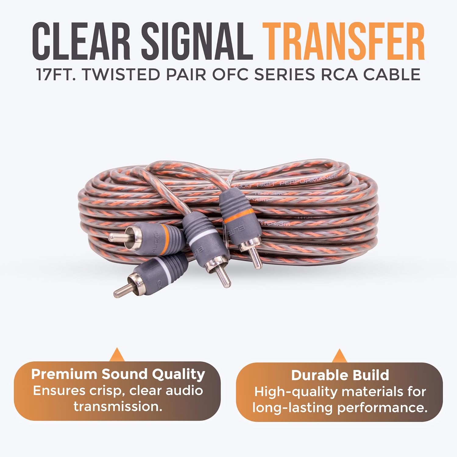 Elite Audio Premium Series Amp Kit Copper Clad Aluminum Wire, Triple-Shielded RCA Cables, High-Power Capacity, ANL Fuse Holder, Car Amplifier Install Kit (4 Gauge (Full Size ANL))