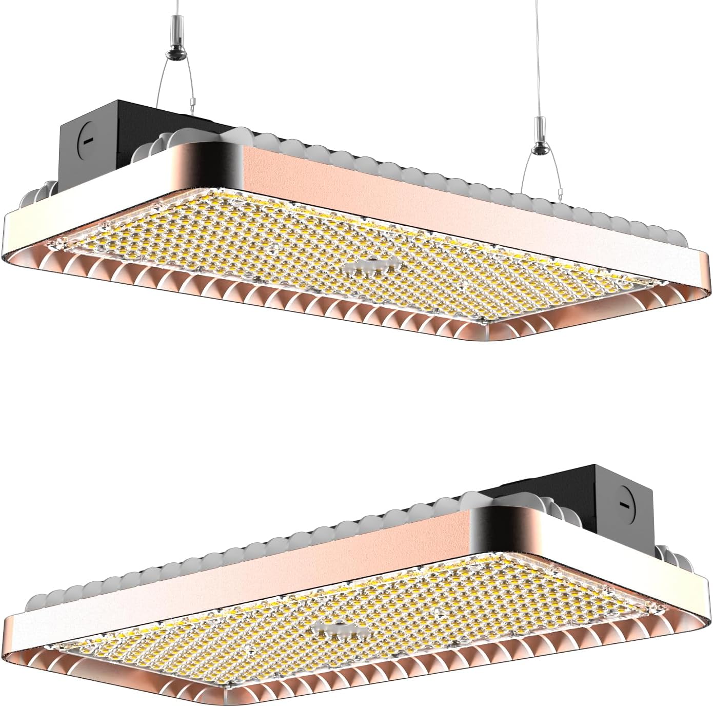 Lightdot 2FT LED High Bay Shop Lights,100-277v Linkable,200W 2FT LED Light Fixtures for Garage Workshop Supermarket, 30000LM [Eqv. 1000W MH] 5000K,Flush,Pipe and Hanging Mouting Available-2Pack