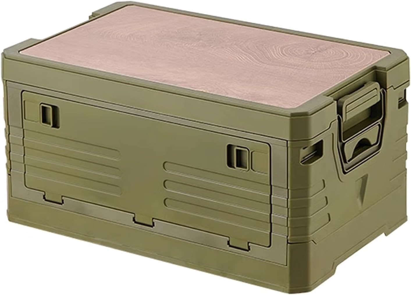 Outdoor Storage box Deck box With a Cutting Board lid non Slip Handle and Stackable Airtight Container Suitable for Camping Home Garage and RV Settingss(Green,L)