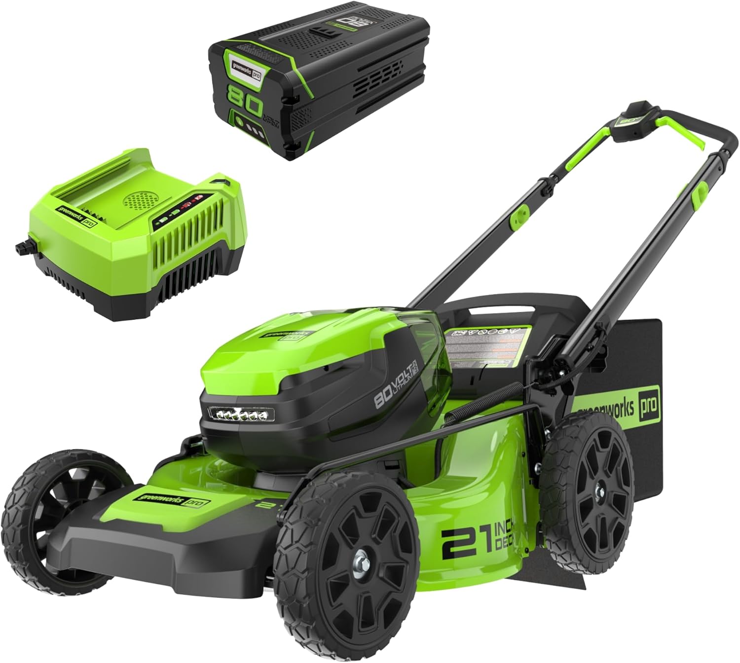 80V 21 inch GEN 2 Cordless Battery Push Lawn Mower(Auto Switch) w/ 4.0Ah Battery & Charger