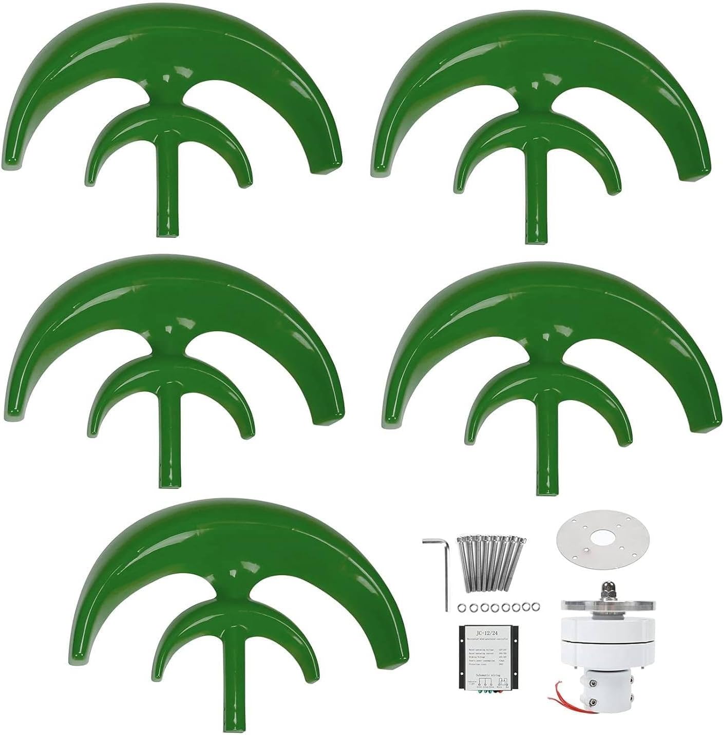 800W Vertical Axis Wind Turbine Generator Kit for Home & Camping, Noiseless with MPPT Controller, 12V/24V Green Energy Solution, Eco-Friendly Power Generation