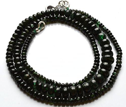 1 strand natural 21 inches stands agems natural emerald transparent smooth roundels beads necklace 3 to 8 mm