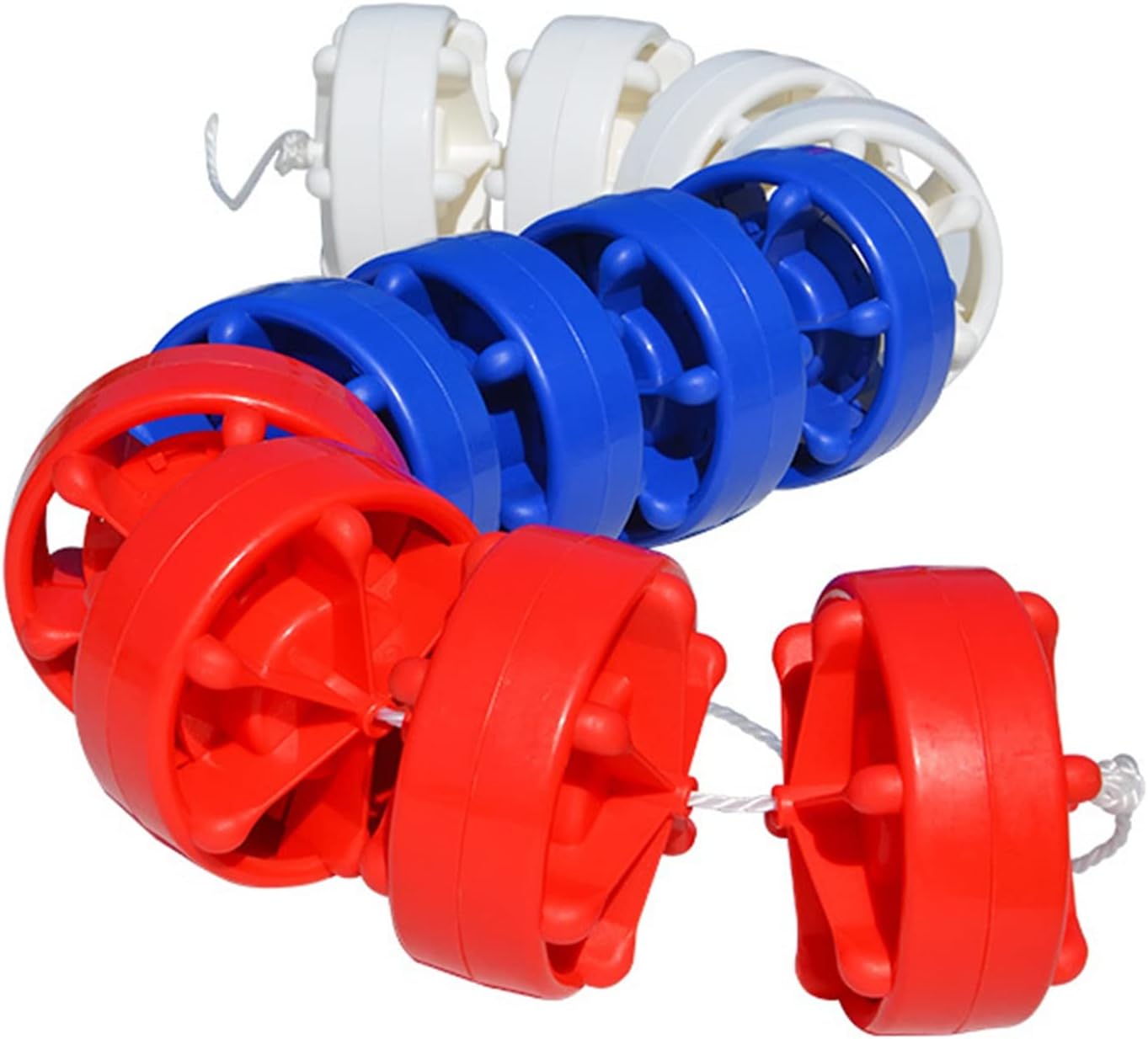 Pool Rope Floats to Divide Pool, Swimming Pool Safety Line Floating Ropes Pool Lane for in Ground Pool Inflatable Boat River Deep Water(Red Blue White,1m (3.3ft))