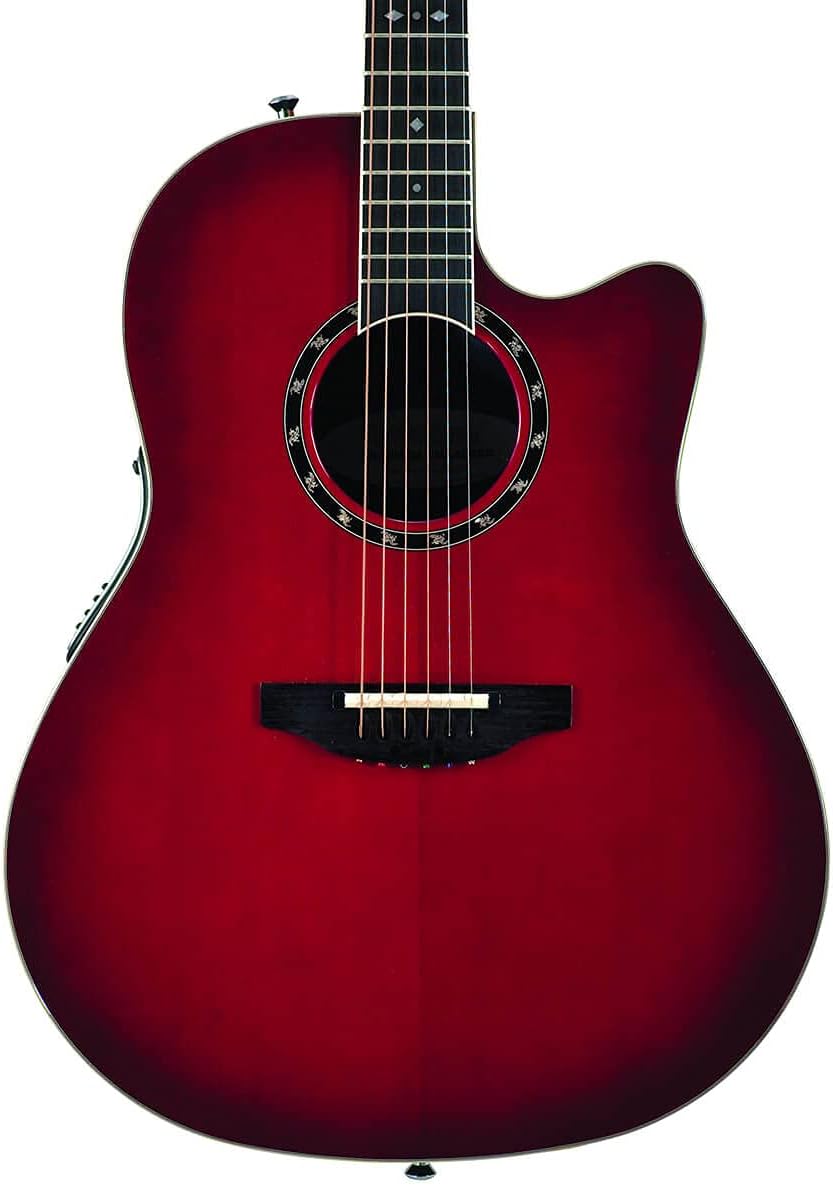 Ovation Standard Balladeer 2771AX Acoustic-electric Guitar, Cherry Cherry Burst