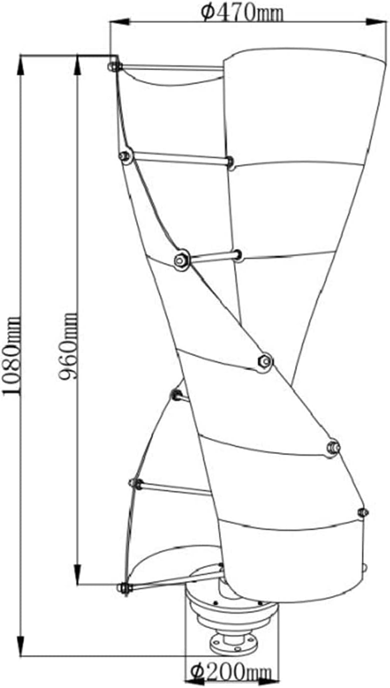 LiuSj JUnSt Free Energy Windmill 5000W Vertical Axis Permanent Maglev Wind Turbine Generator 12V 24V 48V with MPPT Control