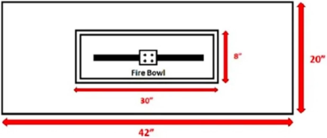 24'' H Concrete Propane,Natural Gas Outdoor Fire Pit Table