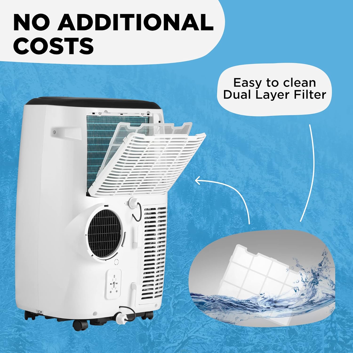 AIRO Portable Air Conditioners 8000 BTU, AC Unit Floor Standing with Remote Control & DIY Installation Kit, New 2025 model