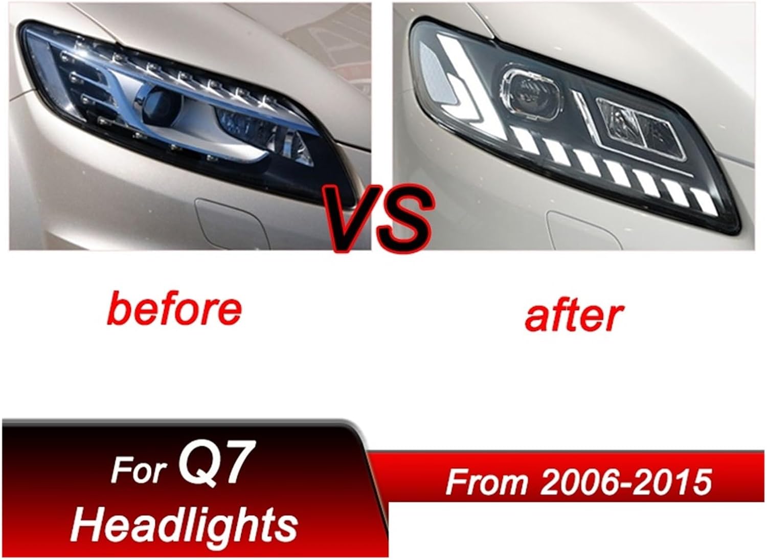 Hot Car Styling Headlights Compatible For Audi Q7 06-15 Style Full LED Assembly Upgrade Configure Projector Lens Accessories Kit(10-15 with AFS)