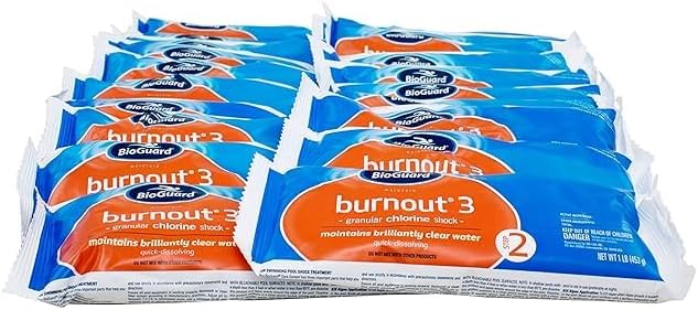 BioGuard Burnout 3, 1 lb, Pack of 24, Quick Dissolving, Maintains Brilliantly Clear Water, Effective for Proper Pool Maintenance