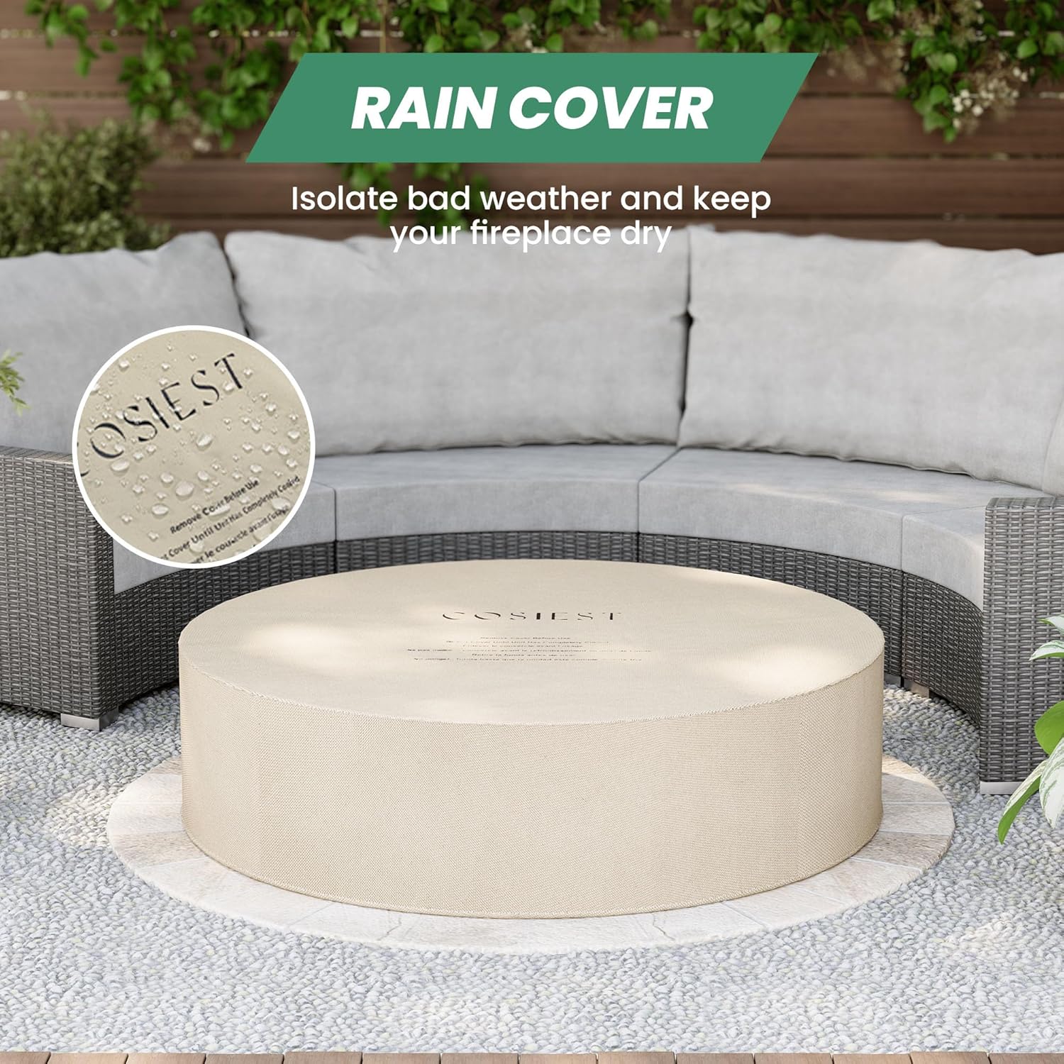 COSIEST Outdoor Propane Fire Pit Coffee Table w Dark Bronze 42 inch Round Base Patio Heater, Certified, 50,000 BTU Stainless Steel Burner, Free Lava Rocks, Waterproof Cover