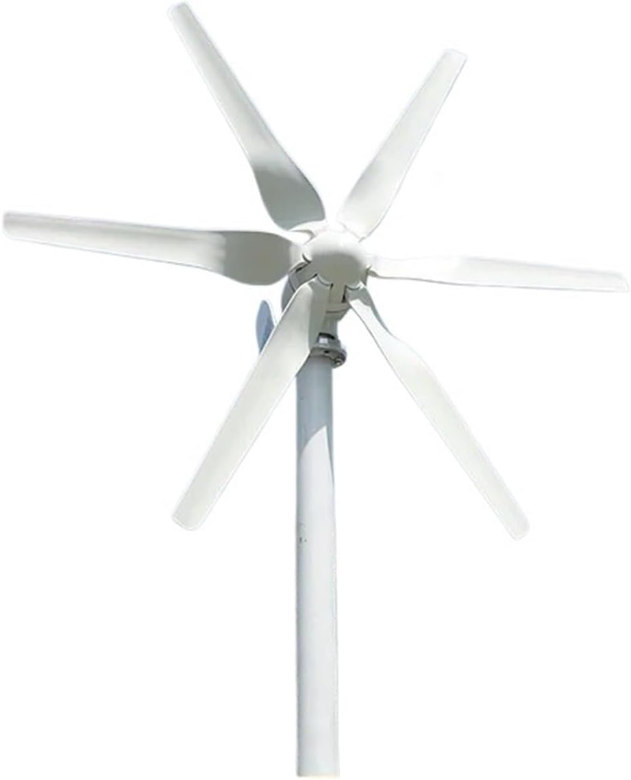 6 Blades 1500W 12V 24V Wind Turbine Generator Windmill with PWM Controller Homeuse Low Wind Speed Start for Home, Farm, RVs, Boats(Wind Turbine Only,48V)