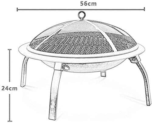 Fire Pits Outdoor Wood Burning Outdoor Fire Large Bonfire Wood Burning Patio Coal Grill Firepit for Outside Grill Charcoal Smokeless Grill with Spark Screen with Cover BBQ Cooking for Outside Camping