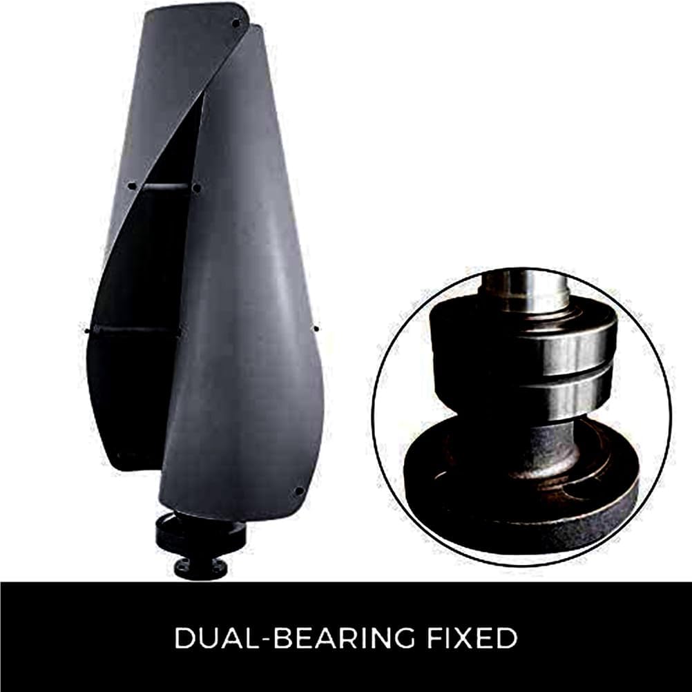 48v,16000W 12V/24V Wind Turbine Vertical Axis Wind Turbine Generator with Controller, IP67 Wind Turbine Power Generation Low Noise 62Db for Home, Camping