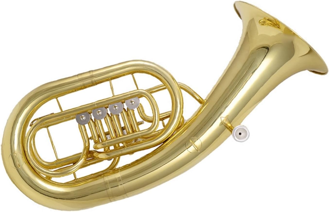 Professional Euphonium Musical Instrument Playing Flat Four Key Lacquered Gold Euphonium All-brass Instrument