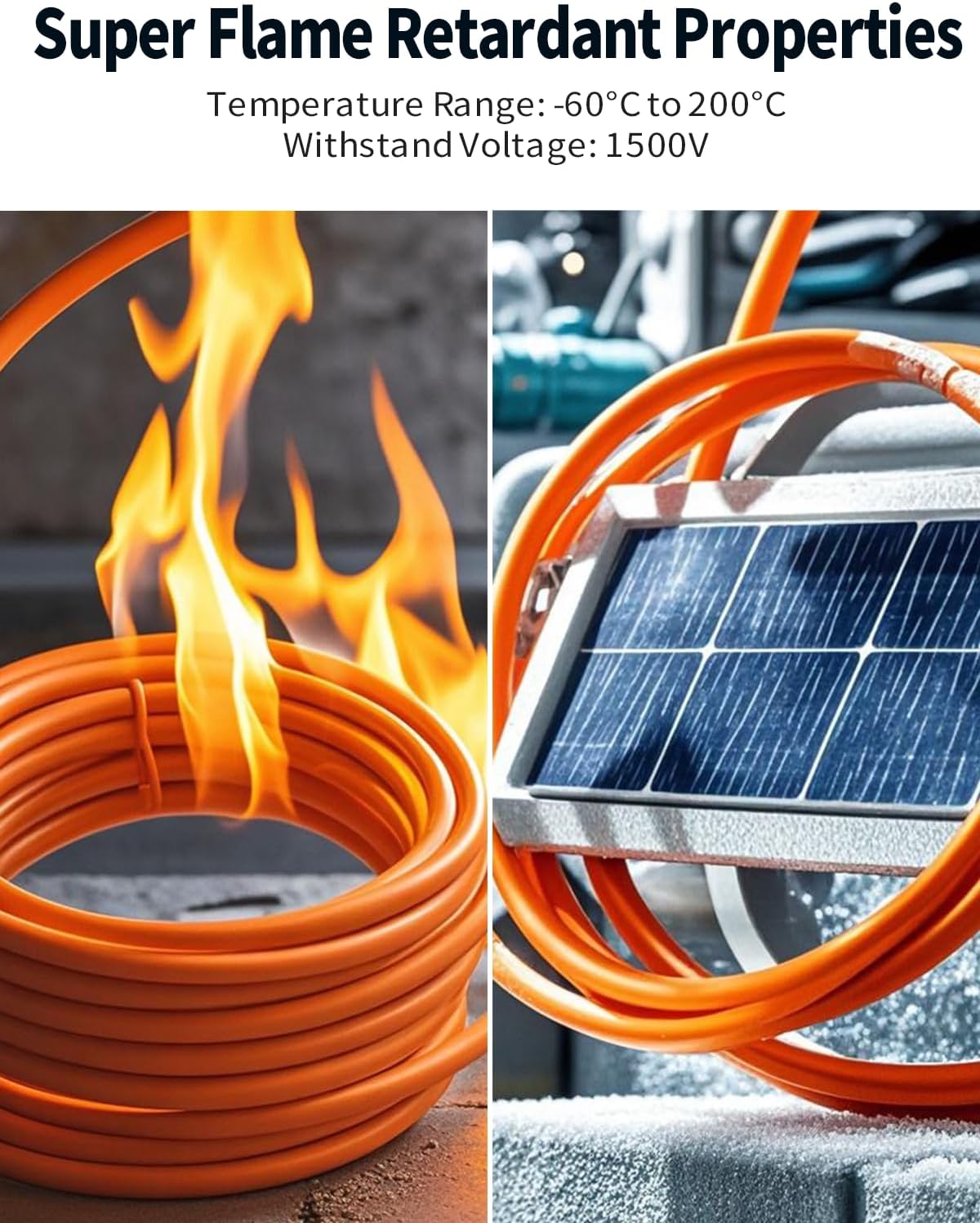 50Ft 10AWG Solar Panel Extension Cable - Tonton 6mm² One-Piece Solar Wire with IP68 Male and Female Connectors, Heavy-Duty PV Cable for Home, RV, and Photovoltaic Systems (10AWG 50FT 15M)