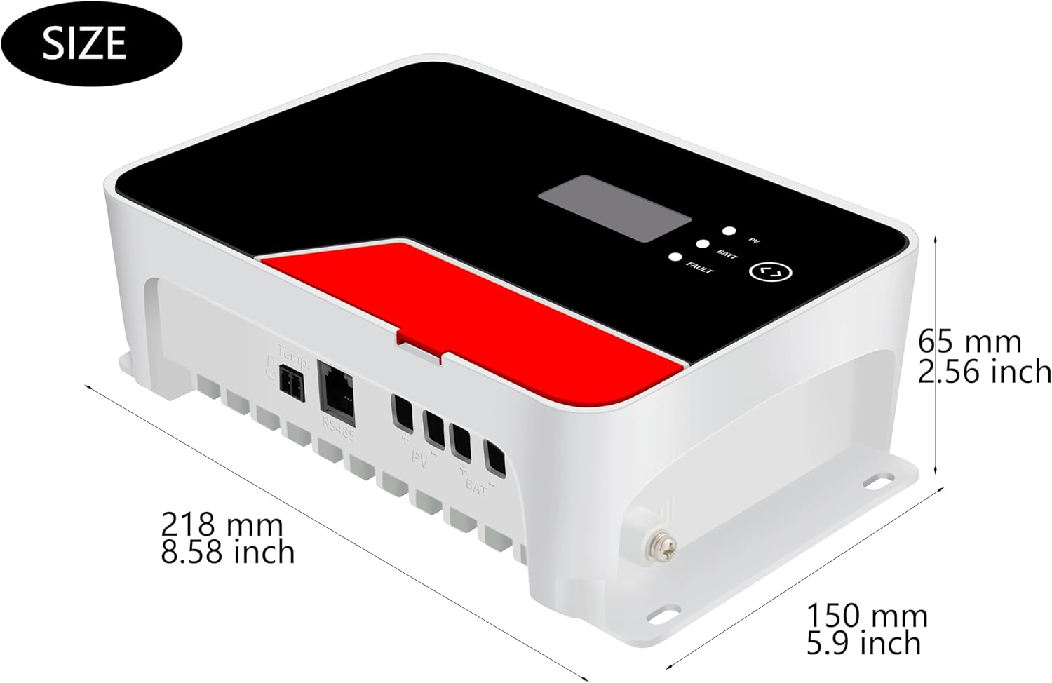 40A MPPT Solar Charge Controller 12V/24V DC 100Voc with LCD Display and Built-in Bluetooth,Control via Mobile Phone APP APP,fit for Sealed Flooded Gel and Lithium Battery