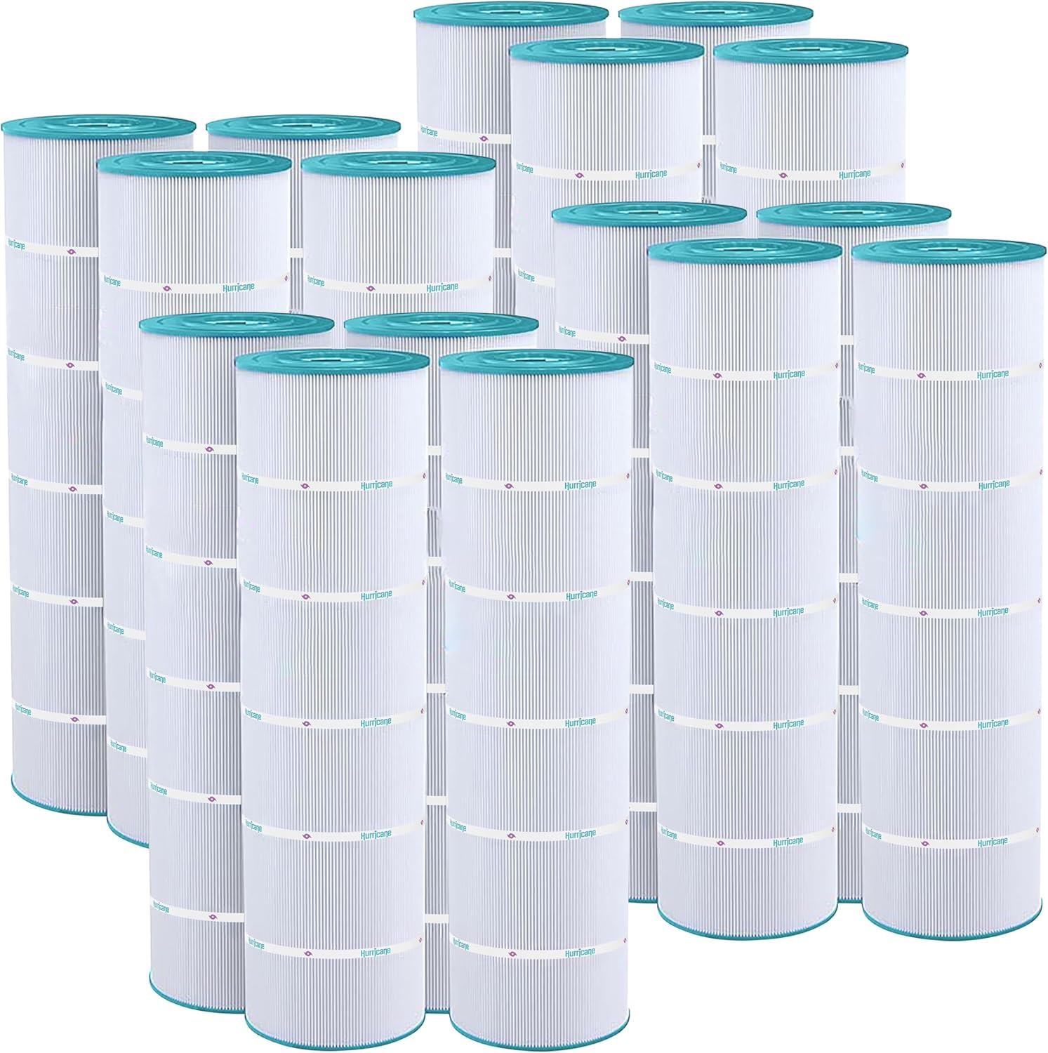 Hurricane Filters 16 Pack HF7488-04 Advanced Pool Filter Cartridge - Replacement for PA106, Unicel C-7488, Filbur FC-1226 - Best Value USA Pool & Spa Filters