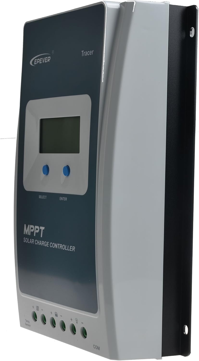 EPEVER 40A MPPT Solar Charge Controller 100V Input Tracer 4210AN with Display Negative Ground Lithium Battery Charger Work with LiFePO4