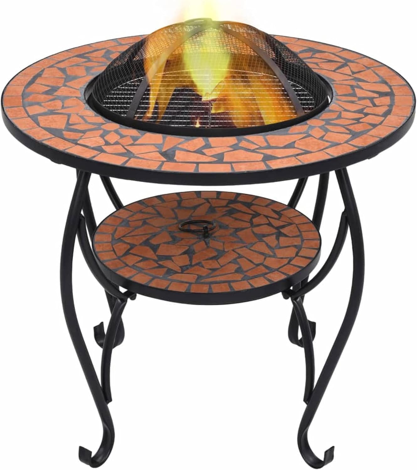 Mosaic Fire Pit Table Terracotta 26.8