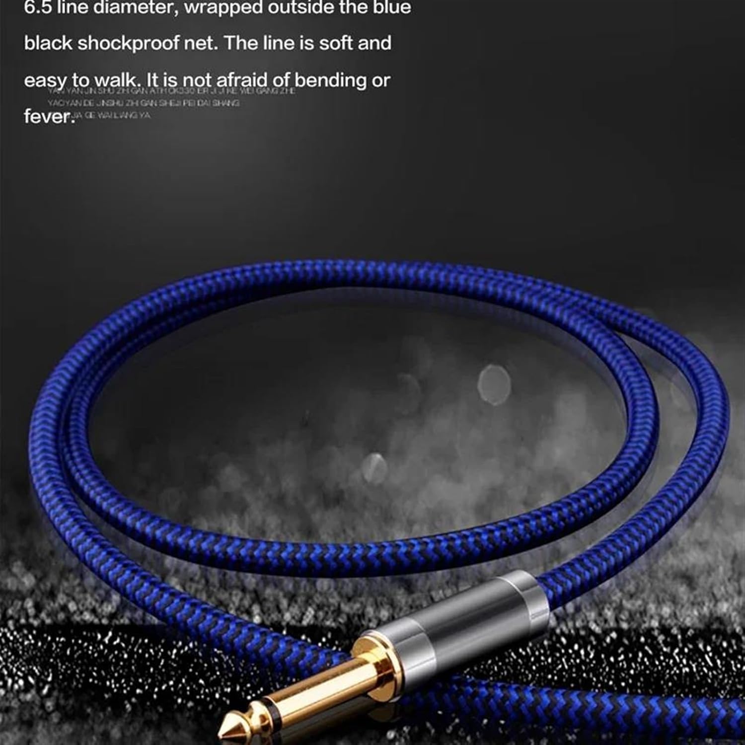 Guitar Audio Cable Dual 6.5mm To Dual 6.5mm Cable 1/4