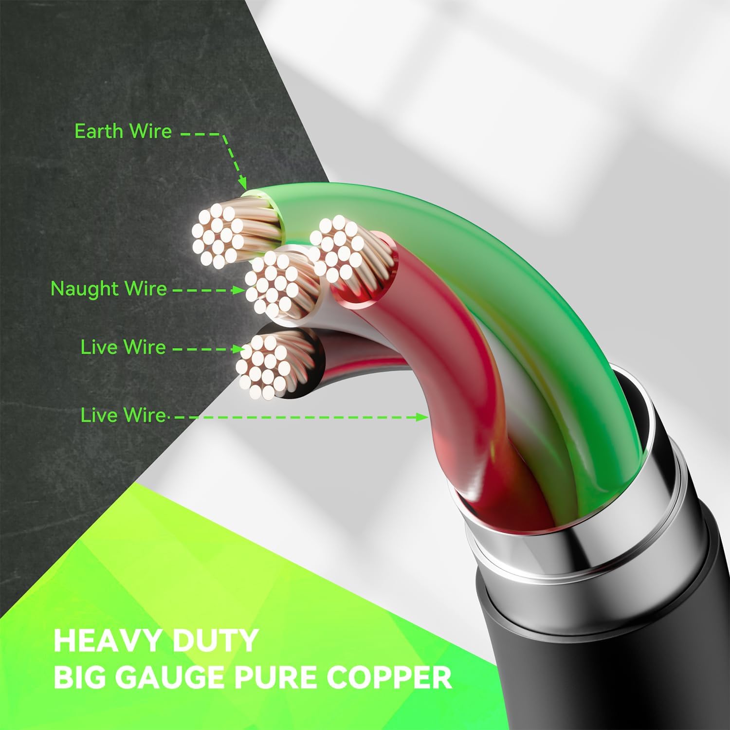 50AMP 15Feet Generator Cord with Pre-drilled Power Inlet Box, 50 Amp 4 Prong, 125V/250V NEMA 14-50P Male to SS2-50R, STW 6/3+8/1 AWG Twist Locking with Inlet Box for Generator to House, UL&ETL Listed