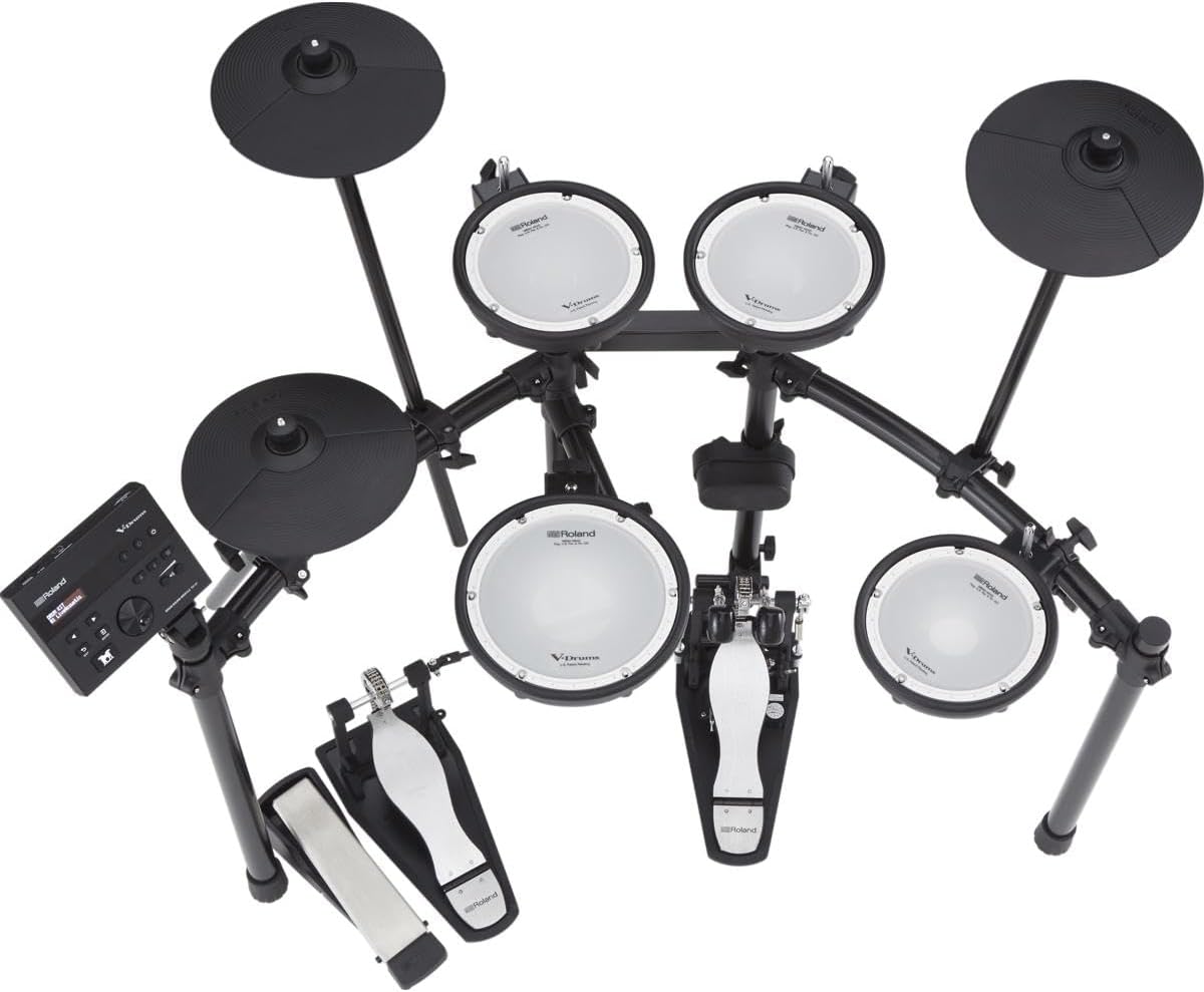 Roland TD-07DMK Electronic V-Drums Kit – Legendary Double-Ply All Mesh Head kit with superior expression and playability – Bluetooth Audio & MIDI – 40 FREE Melodics Lessons