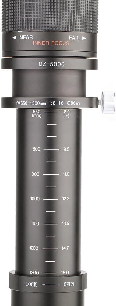 Super 650-1300mm f/8 Manual Telephoto Zoom Lens for Canon EOS EF-S DSLR Cameras with T-Mount + Photo Essential Accessory Kit