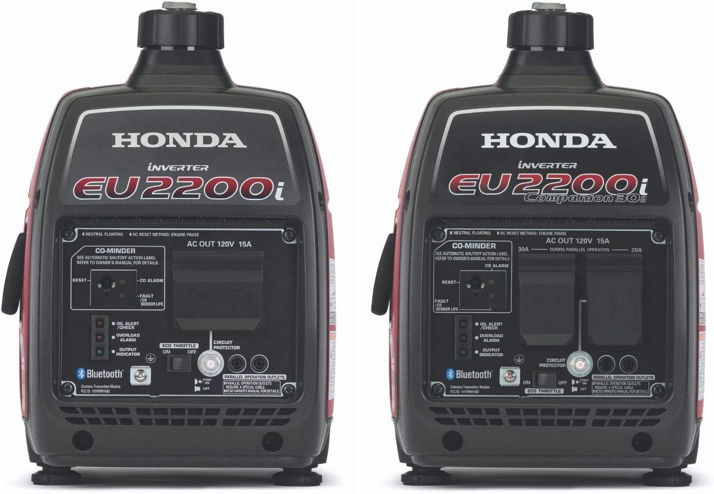Honda EU2200iTAG 2200W 120V Portable CO-Minder Inverter Generator Bundle with Parallel Cables