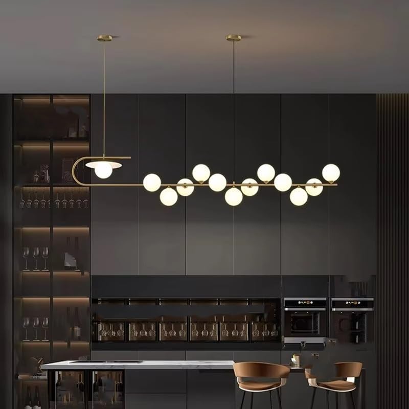 Nordic Modern White Glass Ball Chandelier for Dining Table Living Room Bedroom Pendant Lamp Indoor LED Lighting,for Decoration