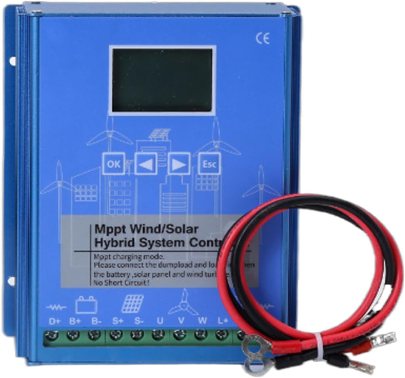 10000W 12V/24V Auto Regulator for Wind Generators, Universal Off-Grid Hybrid Charge Controller for Solar & Wind Systems, 48V Compatible, Home Use Power Solution