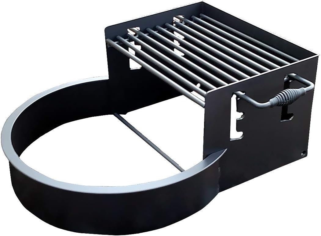 Heavy Duty Outdoor Wood & Charcoal Camp Ground BBQ,w/ FirePit Ring