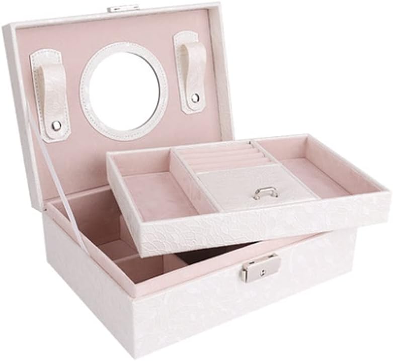 Double Decker Big Jewelry Box Large Space Jewellery CaseLeather Bracelet Storage Display