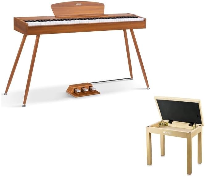 Donner DDP-80 Digital Piano 88 Key Weighted Keyboard+ Donner Piano Bench with Storage