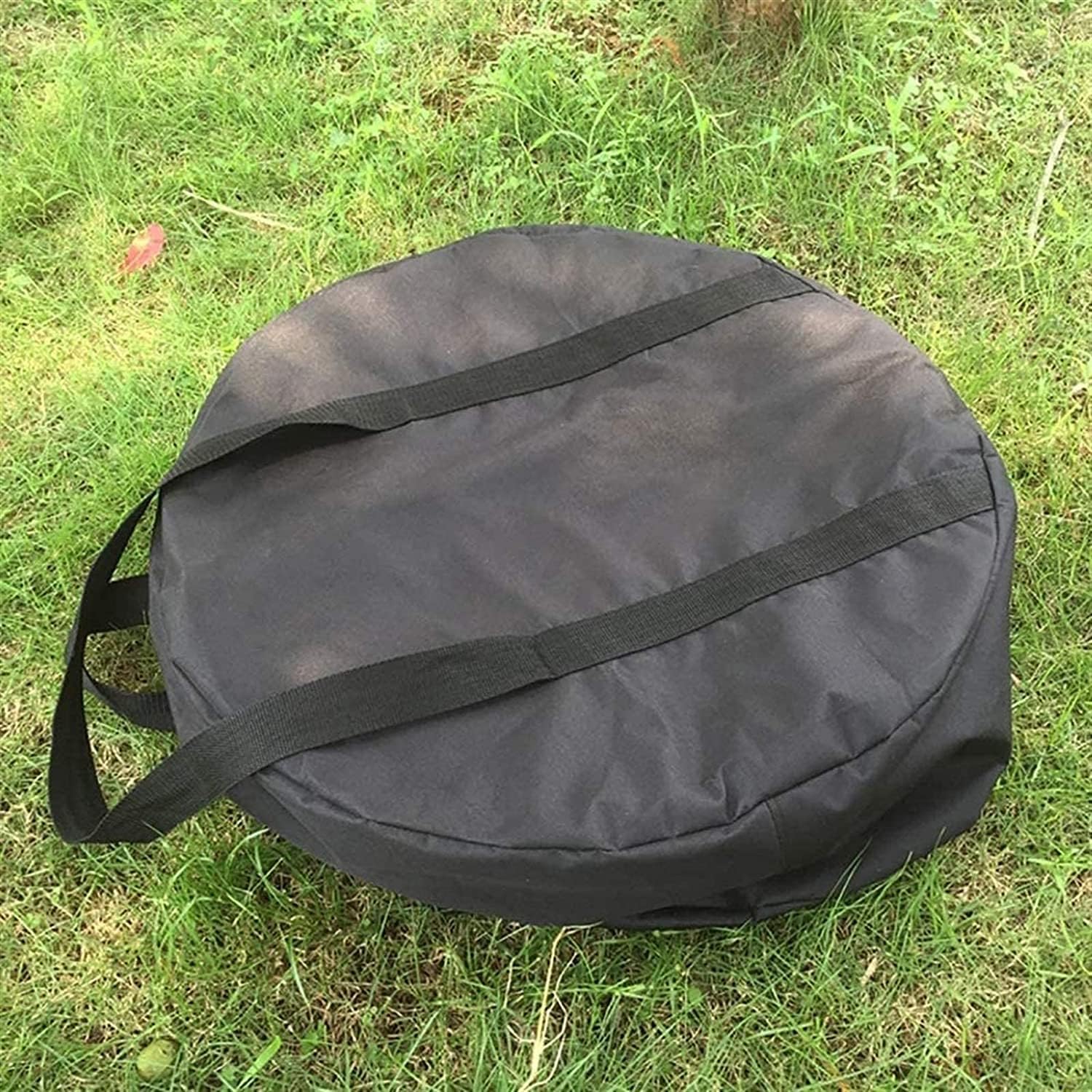 Outdoor Fire Pits BBQ Grill, Heavy Duty Steel Folding Fire Bowl with Grill & Cover & Poker, Camping Fire Pit, BBQ Brazier Wood Charcoal Patio Heater