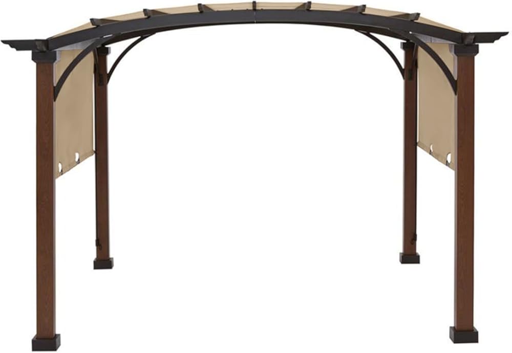 Garden Winds Replacement Canopy Top Cover for The Garden Treasures L-PG152PST-B, A106004800,A106000902,A106005900 AR Freestanding Pergola - RipLock 350