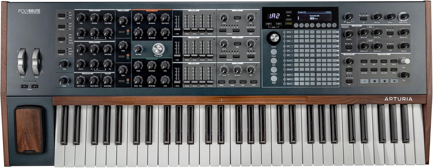 Arturia PolyBrute 6-Voice Polyphonic Morphing Analog Synthesizer Natural Wood